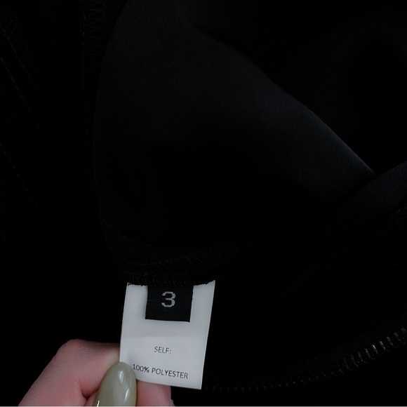 Yigal Azrouel Jumpsuit Front Zip Belted Black Sleeves Wide Leg Women’s 3 - Picture 9 of 12